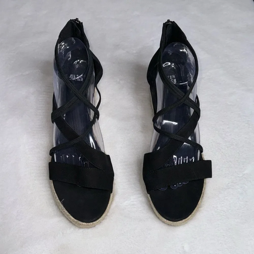 Eileen Fisher Wanda Tumbled Nubuck Espadrille Size 11